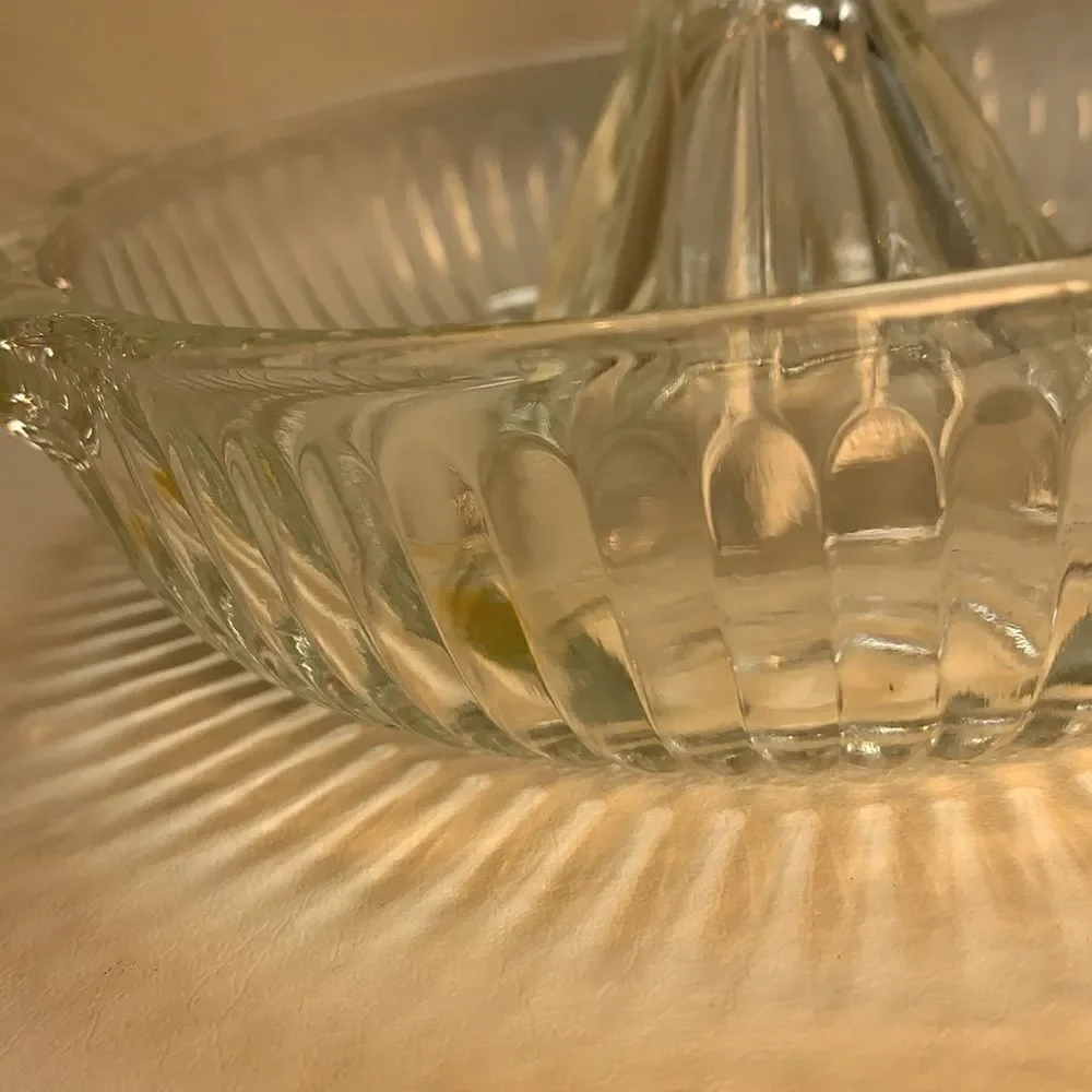 Mid Century Vintage Pressed Glass Juicer Reamer